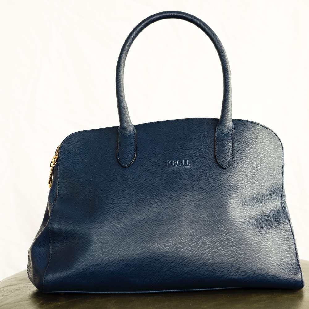 Kroll Blue Leather Handbag
